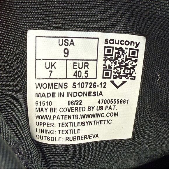 Saucony Shoes Womens Size 9 Ride 17 Black Athletic Running Sneakers S10726-12 - Picture 9 of 10